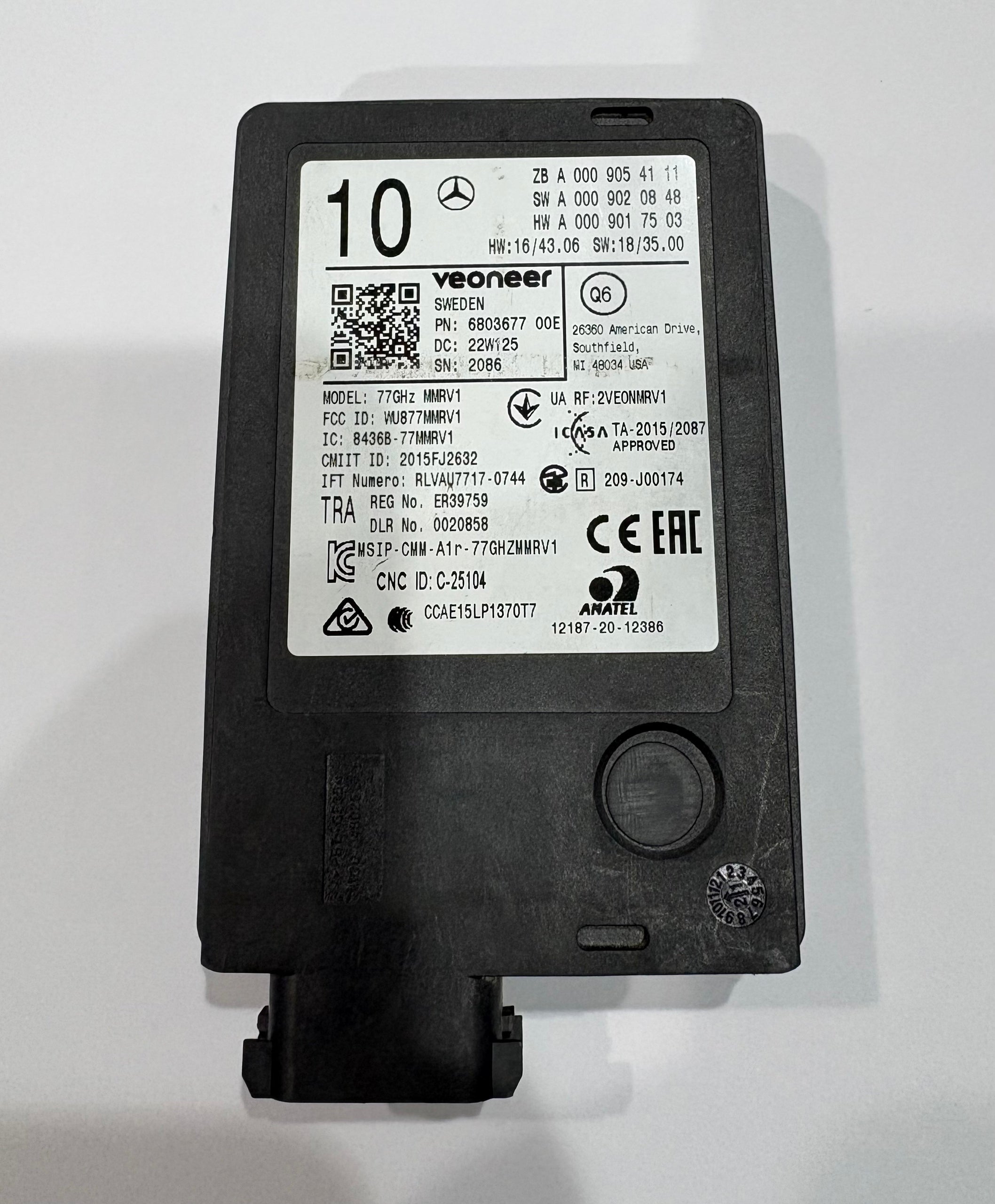 Radar Sensor for Mercedes-Benz S-Class 2014 - Used-Main image