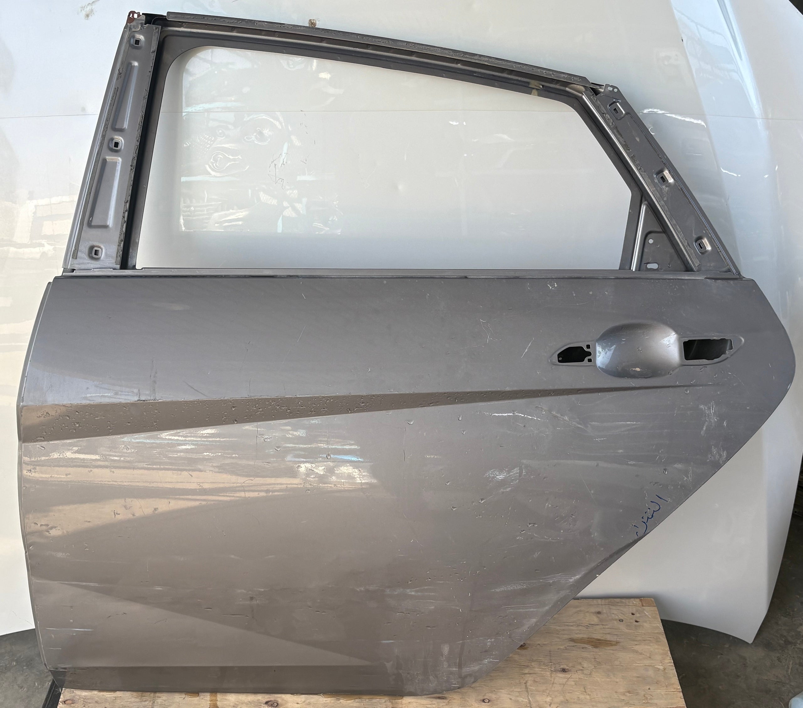 rear left Rear Door Assembly for Hyundai Elantra 2022 (fits 2021-2024) - Used-Main image